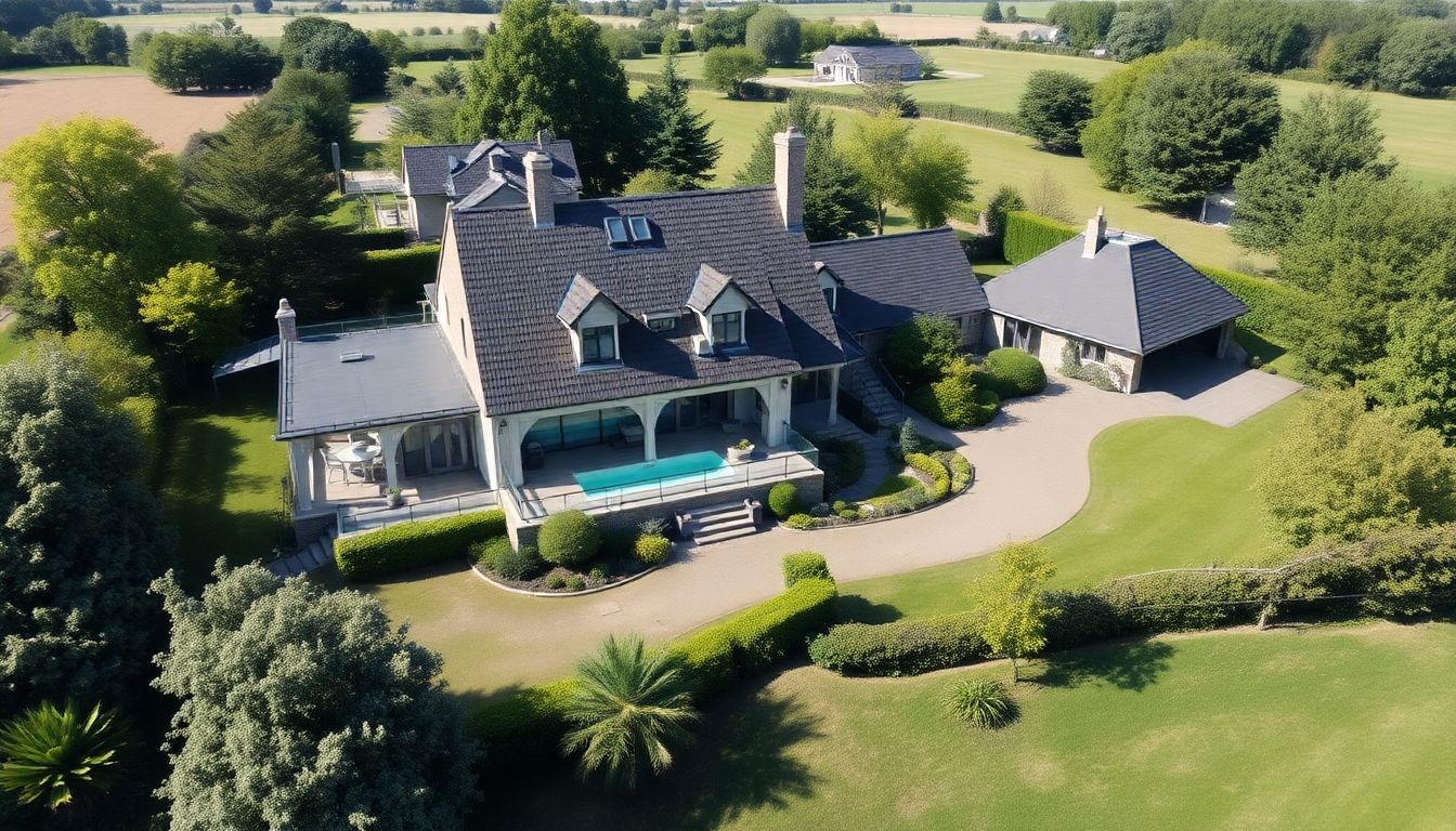 Een luxe vakantiehuis in Burgh-Haamstede, omgeven door groen landschap. Waarde: €210.000.
