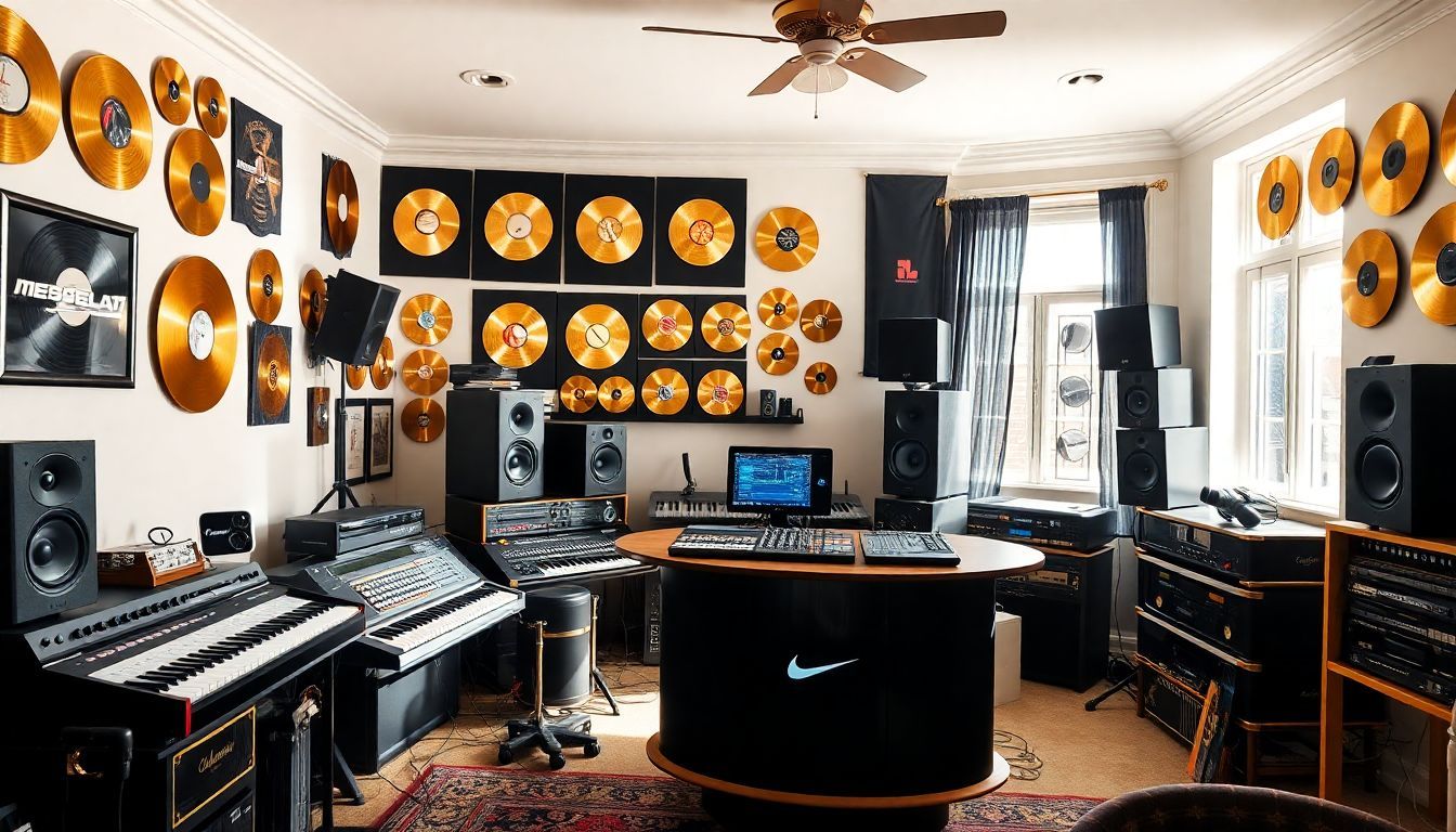 Een luxueuze thuisstudio van muziekproducent Wessel van Diepen.